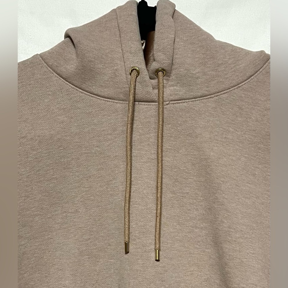 Jordan Flight Satin Lined Oversized Hoodie Gold Accents Cotton Boxy Comfy Cozy - Picture 4 of 12